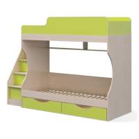 Кровать двухъярусная с ящиками Капризун 6 лайм Кровать двухъярусная с ящиками Капризун 6 лайм
