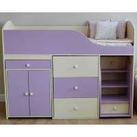 Кровать чердак Можга Красная Звезда Р430 Крем Фиолет Кровать чердак Можга Красная Звезда Р430 Крем Фиолет