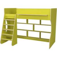 Кровать чердак Р432 Капризун 1 лайм с полками Кровать чердак Р432 Капризун 1 лайм с полками