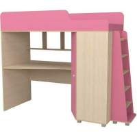Кровать чердак с рабочей зоной Р440 Капризун 5 розовый Кровать чердак с рабочей зоной Р440 Капризун 5 розовый