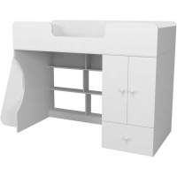 Кровать чердак Капризун 2 со шкафом белый Кровать чердак Капризун 2 со шкафом белый