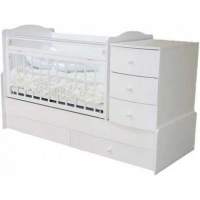 Кроватка-трансформер Можга (Красная Звезда) Кирюша С 859 Белый, сирень Кроватка-трансформер Можга (Красная Звезда) Кирюша С 859 Белый, сирень