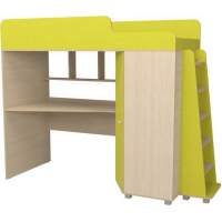 Кровать чердак с рабочей зоной Р440 Капризун 5 лайм Кровать чердак с рабочей зоной Р440 Капризун 5 лайм