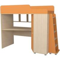 Кровать чердак с рабочей зоной Р440 Капризун 5 оранжевый Кровать чердак с рабочей зоной Р440 Капризун 5 оранжевый