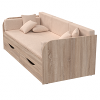 Одноярусная кровать Seven dreams Belden цвет дуб сонома с ящиками Одноярусная кровать Seven dreams Belden цвет дуб сонома с ящиками