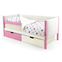 Детская кровать-тахта мягкая с бортиком и ящиками Бельмарко Svogen лаванда-белый Детская кровать-тахта мягкая с бортиком и ящиками Бельмарко Svogen лаванда-белый