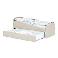 Детская мягкая кровать с ящиком Бельмарко Letmo карамель рогожка