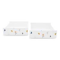 Ящики для кровати Бельмарко Stumpa Треугольники желтый синий Ящики для кровати Бельмарко Stumpa Треугольники желтый синий