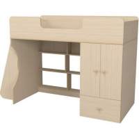 Кровать чердак Капризун 2 со шкафом дуб млечный Кровать чердак Капризун 2 со шкафом дуб млечный