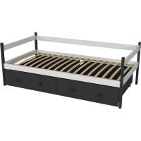 Кровать тахта Капризун Р425 белый антрацит с ящиками Кровать тахта Капризун Р425 белый антрацит с ящиками