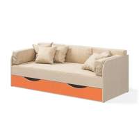 Одноярусная кровать Seven dreams Belden цвет дуб млечный оранжевый Одноярусная кровать Seven dreams Belden цвет дуб млечный оранжевый