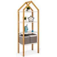 Детский напольный стеллаж-домик трансформер Бельмарко 2в1 Svogen дерево