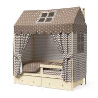 Кровать домик Капризун Р424 Э слоновая кость эмаль Кровать домик Капризун Р424 Э слоновая кость эмаль