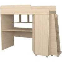 Кровать чердак с рабочей зоной Р440 Капризун 5 дуб млечный Кровать чердак с рабочей зоной Р440 Капризун 5 дуб млечный