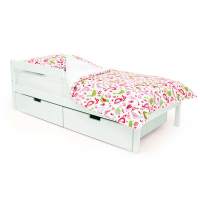 Детская кровать с бортиком и ящиками Бельмарко Svogen classic белый Детская кровать с бортиком и ящиками Бельмарко Svogen classic белый