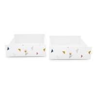 Ящики для кровати Бельмарко Stumpa Треугольники желтый синий розовый Ящики для кровати Бельмарко Stumpa Треугольники желтый синий розовый