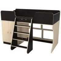 Кровать чердак Р441 Капризун 9 дуб миланский со шкафом Кровать чердак Р441 Капризун 9 дуб миланский со шкафом