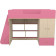 Кровать чердак Капризун 2 со шкафом розовый
