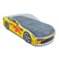 Кровать с матрасом Бельмарко Бондмобиль желтый Кровать с матрасом Бельмарко Бондмобиль желтый