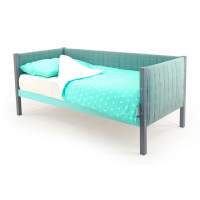 Детская кровать-тахта мягкая Бельмарко Svogen графит-мятный Детская кровать-тахта мягкая Бельмарко Svogen графит-мятный