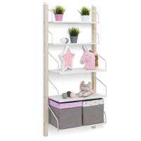 Детская навесная полка стеллаж Бельмарко Svogen бежево белый