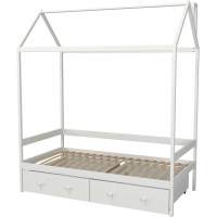 Кровать домик Капризун Р424 белый с ящиками Кровать домик Капризун Р424 белый с ящиками