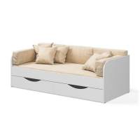 Одноярусная кровать Seven dreams Belden цвет белый с ящиками Одноярусная кровать Seven dreams Belden цвет белый с ящиками