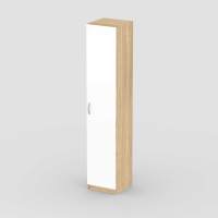 Стеллаж закрытый узкий SD-202 дуб сонома/белый