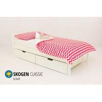 Детская кровать тахта с бортиком и ящиками Бельмарко Svogen белый Детская кровать тахта с бортиком и ящиками Бельмарко Svogen белый