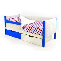 Детская кровать-тахта мягкая с бортиком и ящиками Бельмарко Svogen сине-белый Детская кровать-тахта мягкая с бортиком и ящиками Бельмарко Svogen сине-белый