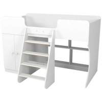 Кровать чердак Р441 Капризун 9 белый со шкафом Кровать чердак Р441 Капризун 9 белый со шкафом