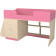 Кровать чердак Р441 Капризун 9 розовый со шкафом