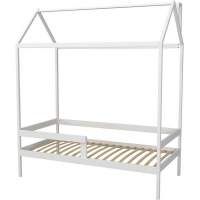 Кровать домик Капризун Р424 белый эмаль с бортиком Кровать домик Капризун Р424 белый эмаль с бортиком