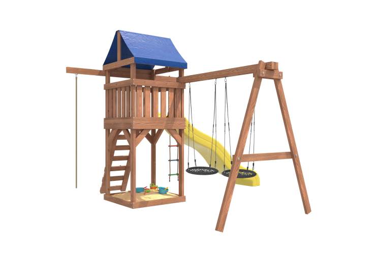 Детская площадка с качелями гнездо 60 см IgroWoods для улицы и дачи-4