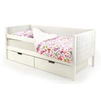 Детская кровать-тахта мягкая с бортиком и ящиками Бельмарко Svogen белый Детская кровать-тахта мягкая с бортиком и ящиками Бельмарко Svogen белый