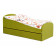 Детская мягкая кровать с ящиком Бельмарко Letmo оливковый велюр