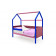 Детская кровать-домик мягкий Бельмарко Svogen синий-лаванда