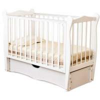 Кроватка маятник Можга Сибирочка С778 слоновая кость