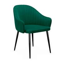 Стул DikLine 440 K13 изумруд, ножки черные