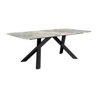 Стол DikLine KS220 керамика серый мрамор С20 глянец /опоры черные