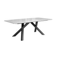 Стол DikLine KS220 керамика Cloud (белый глянец C11 )/опоры черные