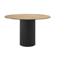 Стол DikLine AKR120 Керамика древесная OAKWOOD HONEY/подстолье черное/опоры черные (2 уп.)