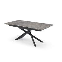 Стол DiklLine KZ180 керамика мрамор серый С35 глянец/опоры черные (2 уп)