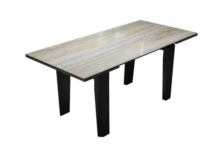 Стол DikLine KP160 керамика SH2340 полуглянец/опоры черные (2 уп)-1