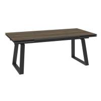 Стол DikLine AKZ200 Керамика древесная OAKWOOD HONEY/подстолье черное/опоры черные (2 уп.)