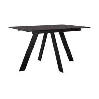 Стол DikLine DKD120, керамика 120(160)х80, мрамор бронза матовый, опоры черные (2 уп.)