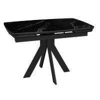 Стол DikLine DKU120 Керамика Черный мрамор/подстолье черное/опоры черные (2 уп.)