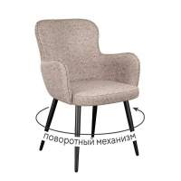 Стул DikLine 503 поворотный NS04 CREAM, ножки черные Стул DikLine 503 поворотный NS04 CREAM, ножки черные