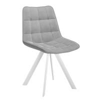 Стул DikLine 229 поворотный, B22 GREY, ножки белые