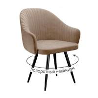 Стул DikLine 439 поворотный, TW05 капучино, ножки черные
